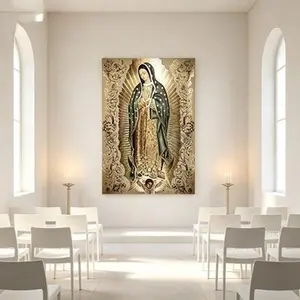 Modern Guadalupe Madonna Canvas Art Poster - Frameless Wall Decor for Living Room & Bedroom, Perfect  Home Accent painting fashionable room decoration wall art photo cuadro library jesus