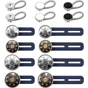 Pants Button Extender Shirt Collar Extenders: 8 Pcs Jeans Waist Silicone Button for Mens and Women - 6 Neck Extenders Dress Shirts YUANHANG