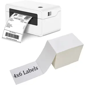 4x6 Thermal Labels,  500 Fanfold Direct Thermal Shipping Labels, Thermal Printer Label Compatible with Rollo Label Printer, MUNBYN, iDRPT, Polono, Zebra Thermal Label Printer