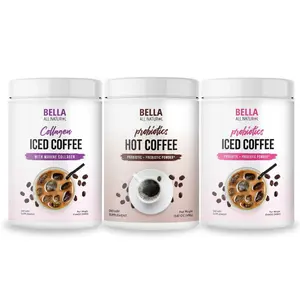 Bella All Natural's Ice, Ice, Heat Bundle - (1 Collagen Coffee, 1 Probiotics Hot Coffee, 1 Probiotics Iced Coffee)