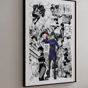 Maki Zenin - Curated Manga Panels Poster
