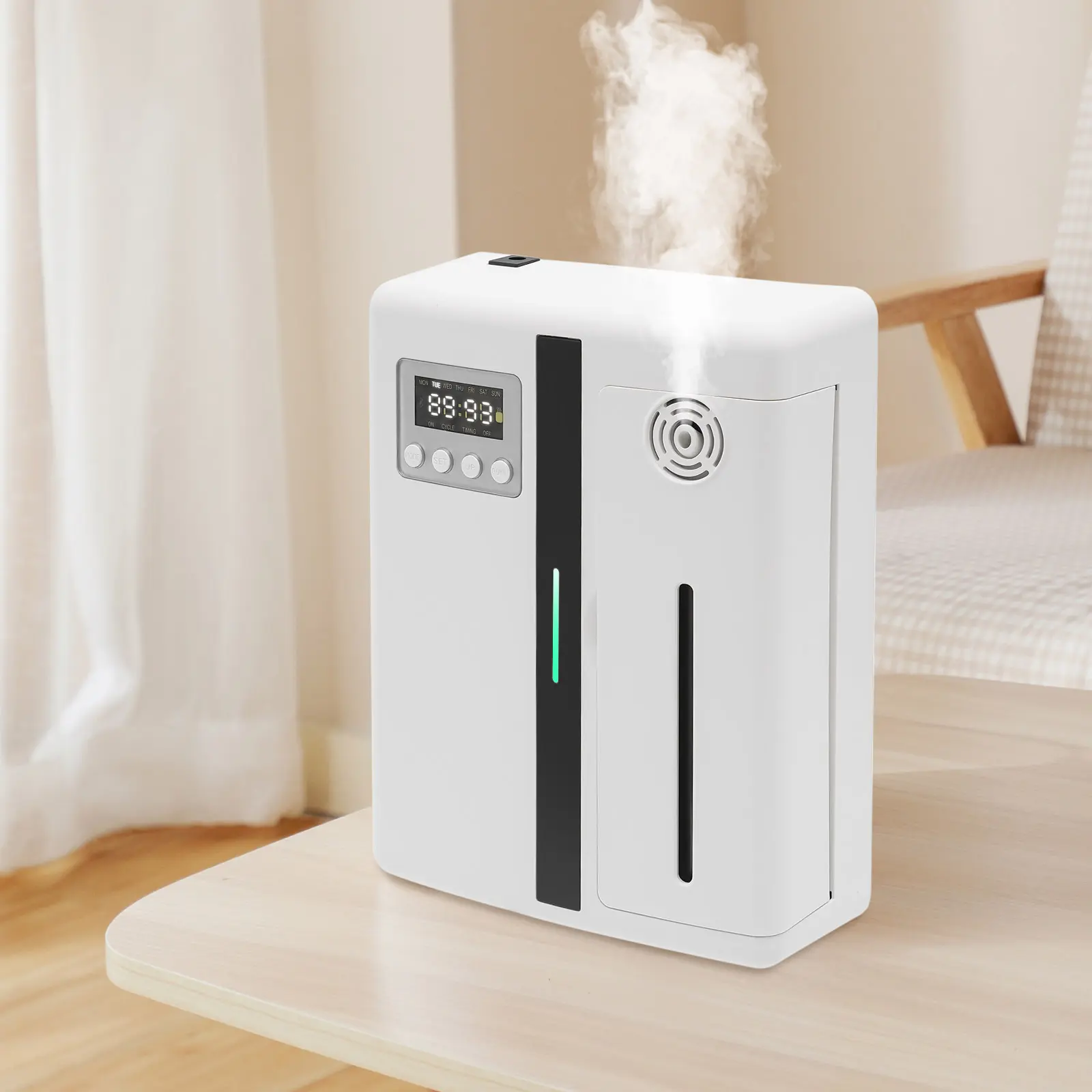 summerwins 200ml Lightweight Plastic Smart Bluetooth Scent Machine - Nano Atomization, Energy Efficient, Essential Oil Compatible - Wall Mount & Desktop Home Fragrance Diffuser for Office Use