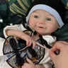 Otarddolls 1PC 17in (42-43cm) Realistic Newborn Doll - Full Body Solid Silicone Baby Girl Doll, Painted Bald Head, 3D Painted Waterproof Skin, Handmade Flexible Pose Soft Cuddly Gift for Children