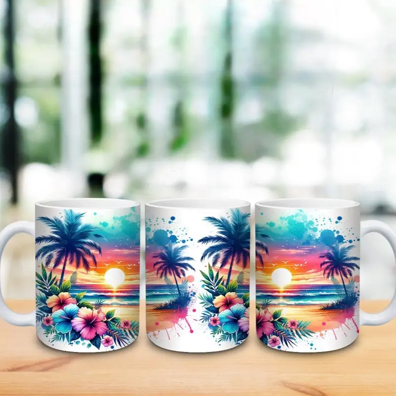 Sunset Beach, 11 oz Mug - BPA Free, heat and cold temperature resistant