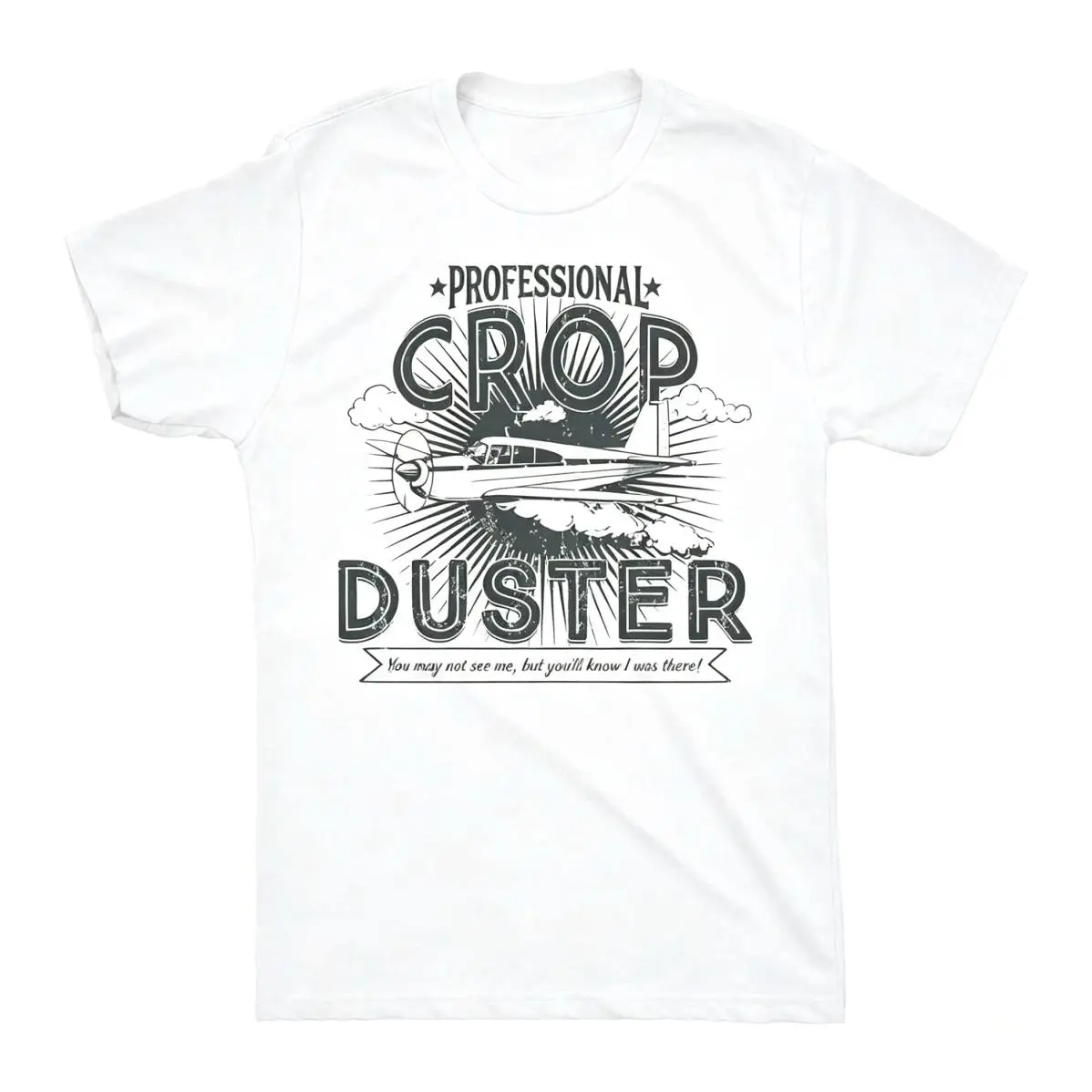 100% Cotton Professional Crop Duster Shirt Vintage Airplane Graphic Tee Aviation Humor Casual T-Shirt Retro Crop Dust Everyday Tee for Men & Women