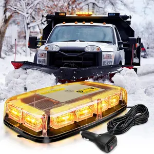 Nilight 12-Inch Roof Top LED Work Light Bar, 48LED Magnetic Mount Safety Flashing Light, 12V-24V for Cars, Trucks, Construction Vehicles