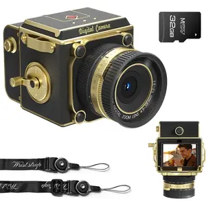 Digital Camera - Retro Portable Point and Shoot Decorative Design Camera - Compact Autofocus Small Camera 2.7K Video 56MP for Beginners  Teens