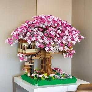 Natural Beauty Tree House Stem Building Blocks Set, House Building Kit, Enjoy Every Creative Process, Perfect Gift for Peaceful Moments, Showcase Personal Style - 1680 Pieces