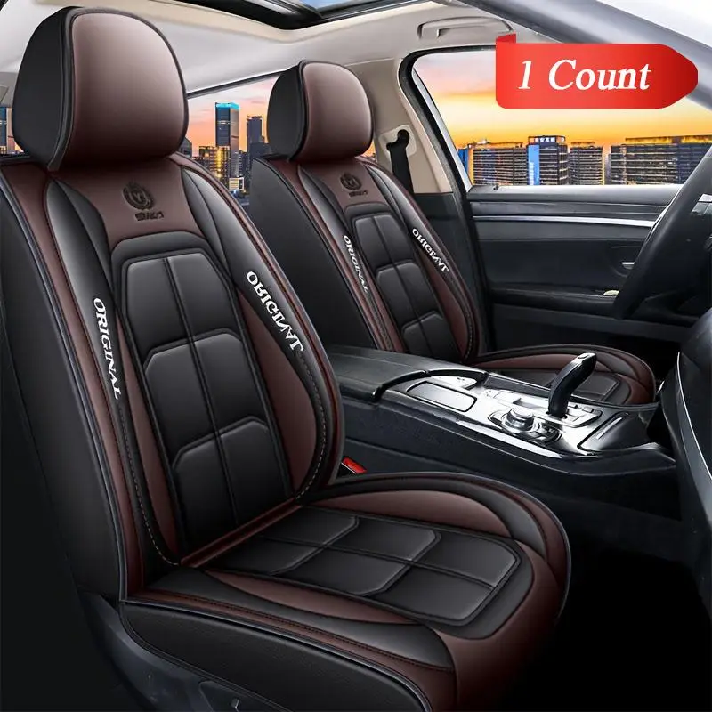 Faux Leather Car Front Seat Cover, Universal Car Seat Protector, Fashion Automotive Seat Covers, Car Interior Accessories