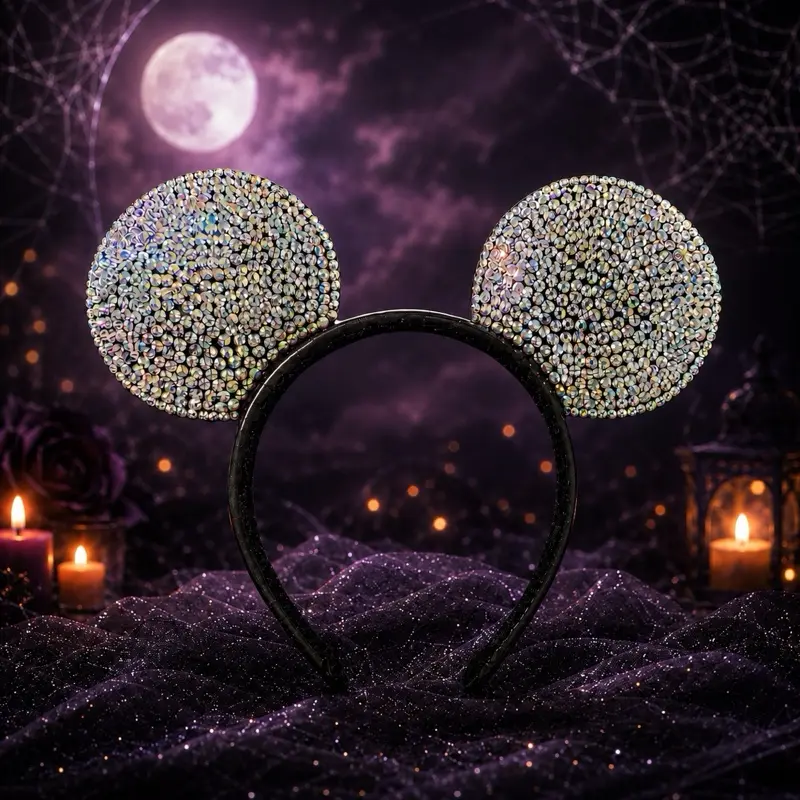 Iridescent Rhinestone Mouse Ears
