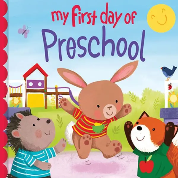Used Preschool Picture Book - "My First Day of Preschool" by Louise Martin (Hardcover, English) - Adorable Animal-Themed Book with Encouraging Bunny Content for Early Learning