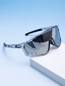 Men's Sporty Bike Shield Sunglasses, Trendy Casual Tinted Lens Sunglasses for Everyday Use, Fashion Accessories for Outdoor Activities