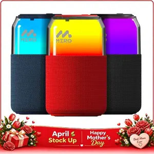 [P1 BUY 1 Get 1 ] Party Miro Soda Can Speaker – LED, TWS, 10Hr Playtime, Compact & Portable, Ideal for Parties, Travel, Outdoor Fun & Daily Use, Reliable Sound, Perfect Gift for Music Lovers & Holidays, Complimentary Shipping
