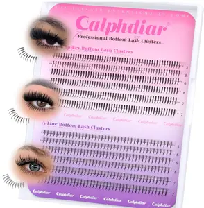 calphdiar Bottom Lashes Extension 552pcs Natural Lower Eyelash Clusters 5-7mm Bottom Lash Clusters 2 Styles Individual Lashes DIY Bottom Cluster Eyelash Extensions