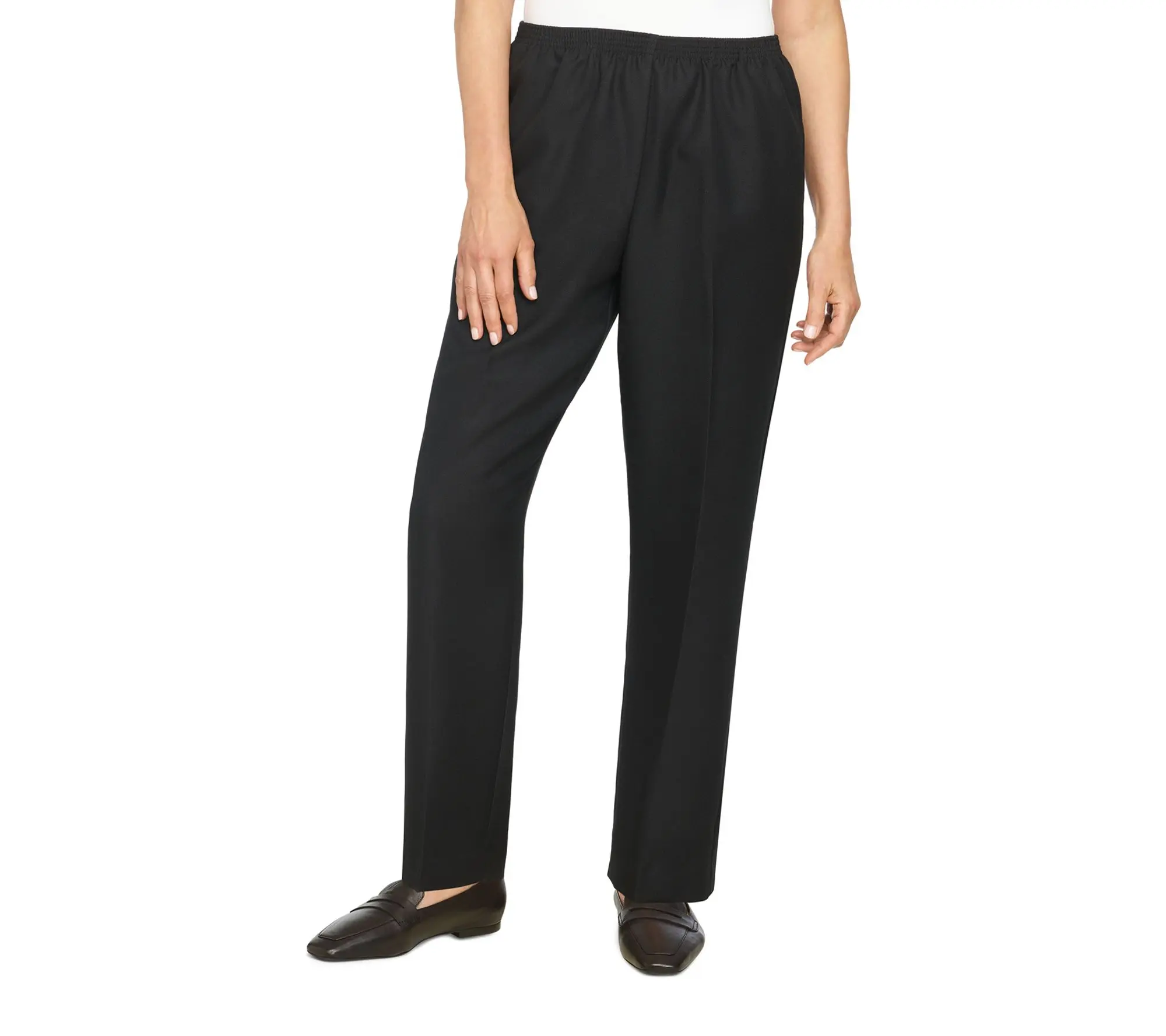 Alfred Dunner Pull-On Straight-Leg Average Pants