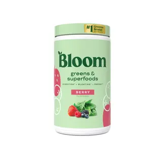 Bloom Nutrition Greens & Superfoods Powder Mixed Berry 25 Servings Gluten-Free Plant-Based Non-GMO Digestive Enzymes & Probiotics