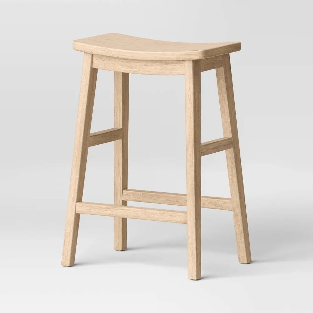 Modern All Wood Counter Height Barstool - Threshold