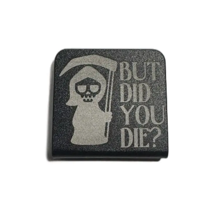 Anodized Aluminum Metal Brim Hat Clip, But did you die?