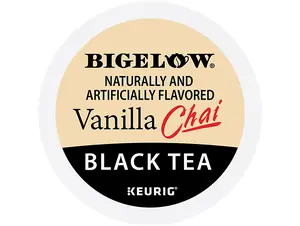 Bigelow Vanilla Chai Tea - Keurig K-Cup Pods - Black Tea - Nutmeg and Cardamom Flavors - Single Serve Tea Drinks - High Box Count