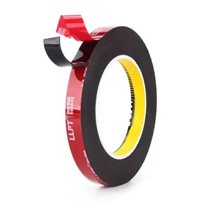 Double Sided Tape Mounting Tape 1/2" x 18 Ft Heavy Duty Waterproof Black Foam Tape for Home Office Automotive Decorations and LED Strip Lights (G595213mm)