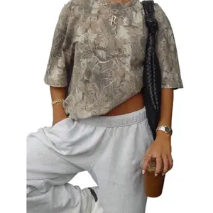 Women's Casual Loose Camouflage Print Short Sleeve T-Shirt