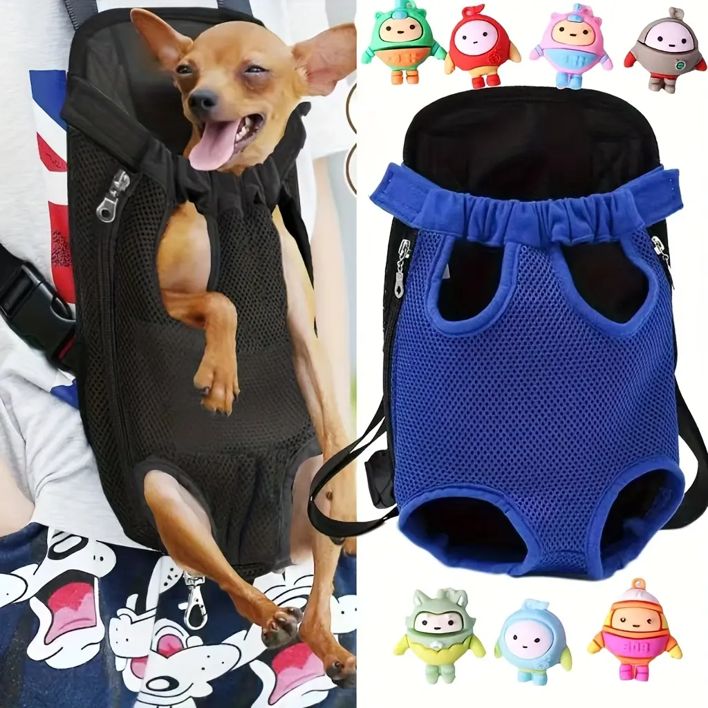 Soft Mesh Cooling Pet Backpack for Small Dogs & Cats - Breathable, Lightweight, Adjustable Shoulder Straps, Zipper Closure - Ideal for Outdoor Travel, Hiking - Suitable for Chihuahuas
