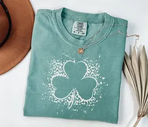 Comfort Colors Retro Shamrock TShirt, Womens Lucky T-Shirt, St Patricks Day Tee, Shenanigans Begin, Funny Irish Tshirt, Saint Patricks Day