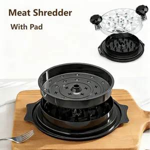 10.83-Inch Double Layer Chicken Shredder | Twist Chicken Breast Shredder Tool | Clear Lid Cooked Meat Shredder | Ergonomic & Anti-Slip Design | Easy to Clean Chicken Grinder