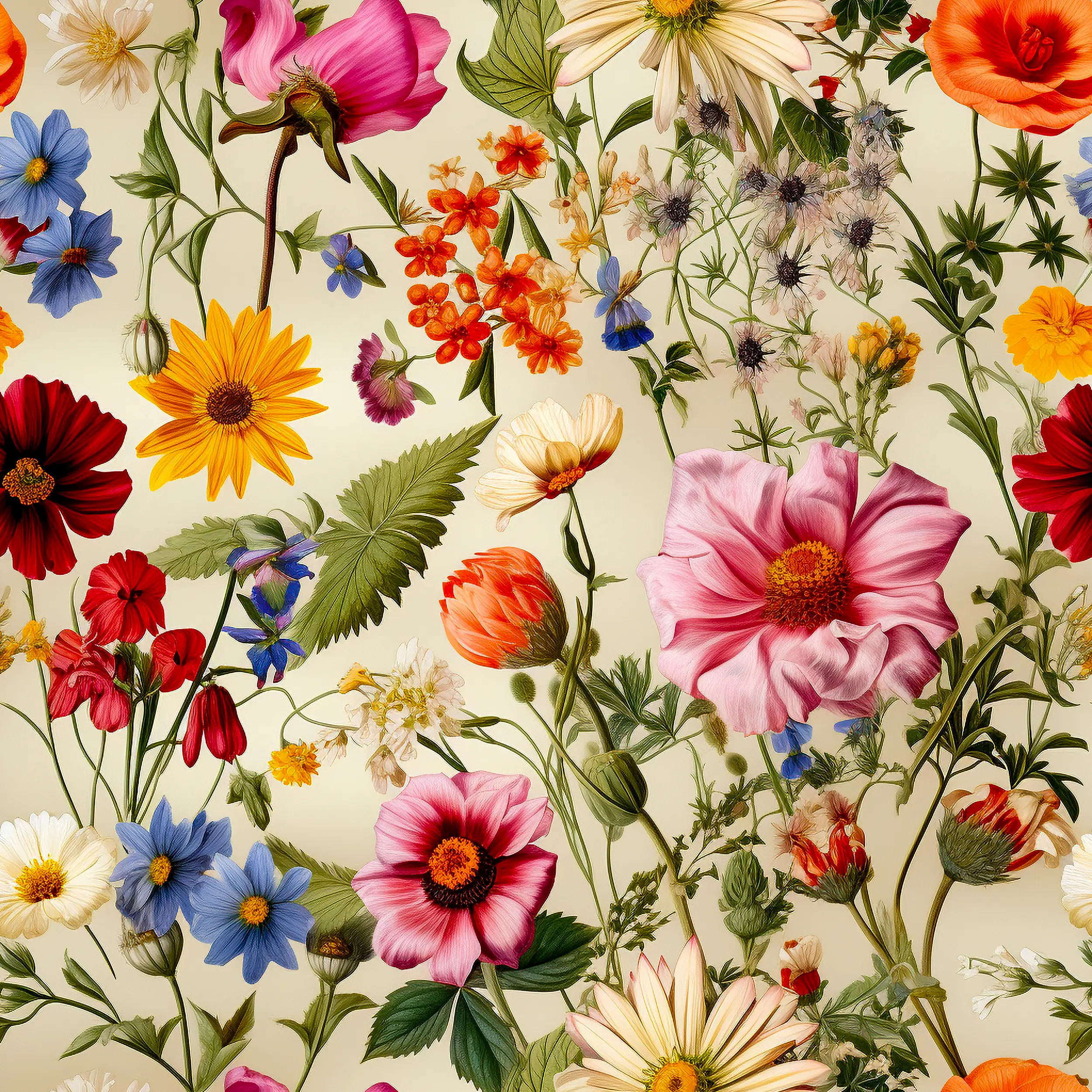 Vintage Floral Granny Chic Wrapping Paper Rolls
