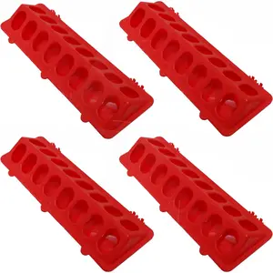 Quail Feeder, 4 Pack Chick Feeder No , Poultry Feeder and Waterer Set, Flip Top Small Chick Feeders for Quail, Chicks, Duckling, Parrots, Birds, Pigeon Supplies