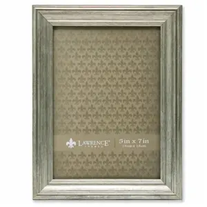 212 MAIN Sutter Burnished Silver Picture Frame - 0.71 in, Photo Frame with Glass for Baby Room Home Wall Decor