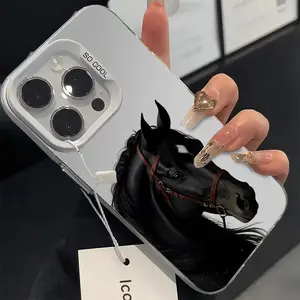 Elegant Horse Portrait Matte Phone Case with Equestrian Design - For iPhone 17/16/15/14/13/12/11 Pro Max/Pro/Plus/Air Protective