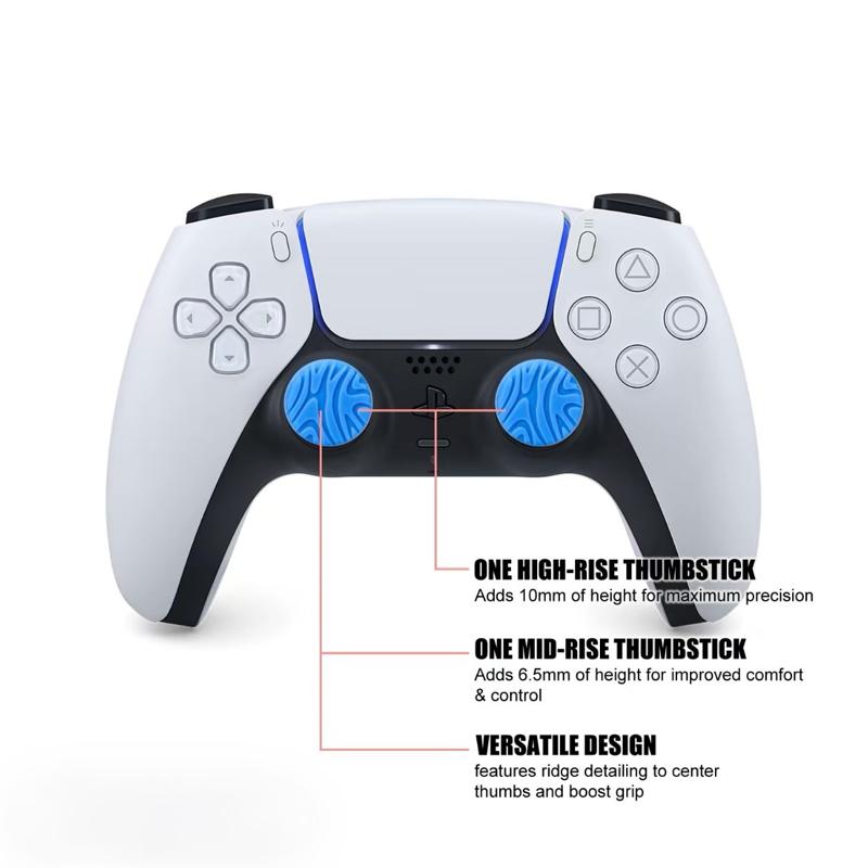 FOXVOX Aim Precision Thumbstick for PS5/PS4 Superior Accuracy Anti-Slip Comfort 1 High-Rise 1 Mid-Rise FPS Gamer Gifts Controller Accessories