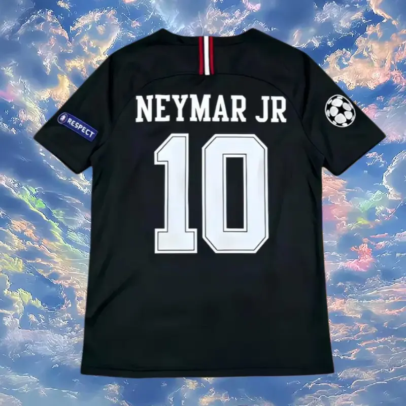 18 19 Black No.10 Neymar Short Sleeve Soccer Jersey