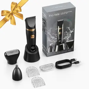 Men's 3-In-1 Multi-Function Trimmer, High Quality Trimmer, Pubic Hair, Beard, Eyebrow & Nose Hair, Rechargeable Cordless, Men's Grooming Tool, Holiday Gift For Fathers And Boyfriends