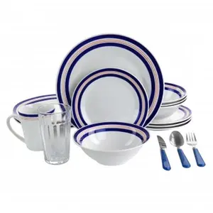 All U Need  Ceramic Dinnerware Set, White - 32 Piece