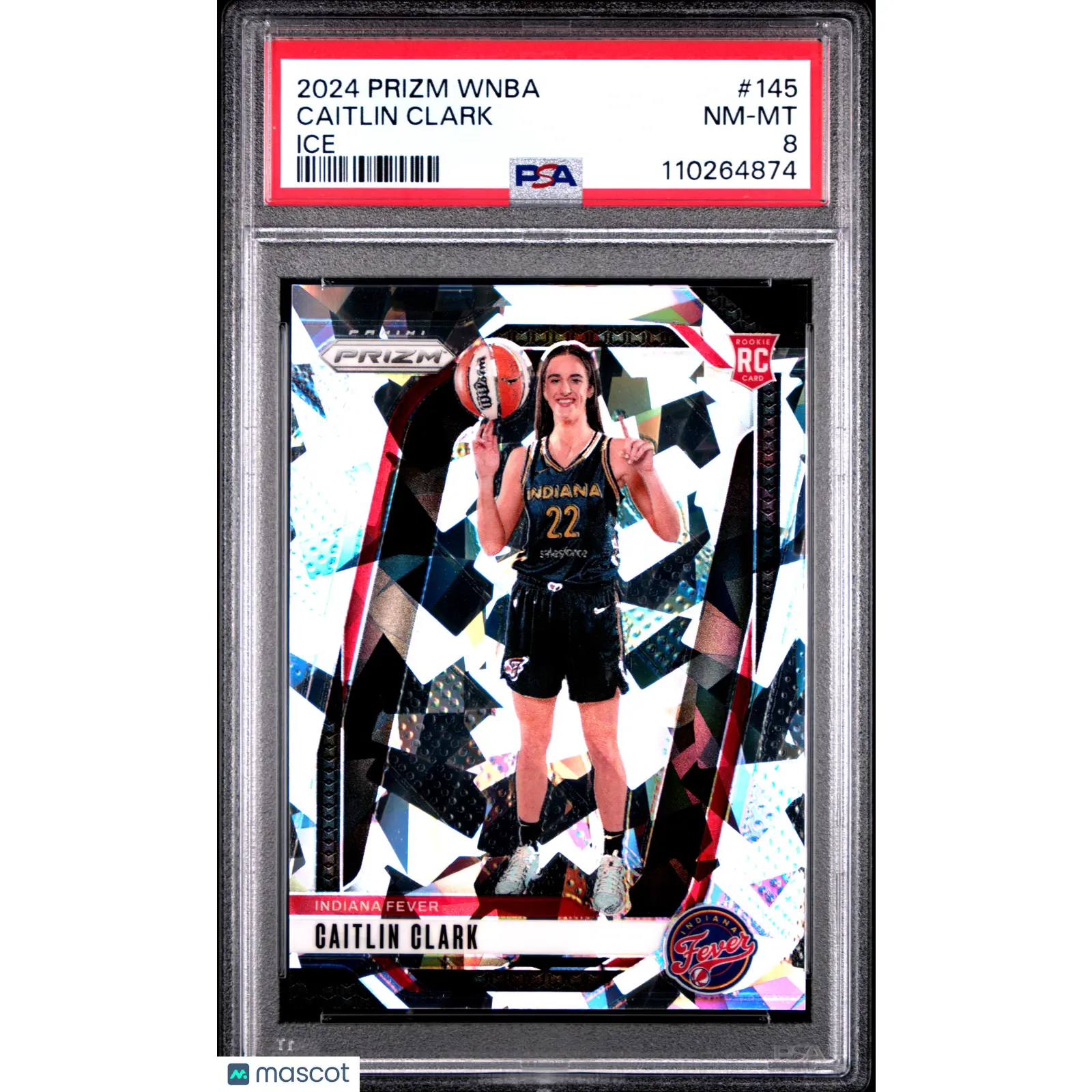 2024 Panini Prizm WNBA Caitlin Clark Ice #145 PSA 8