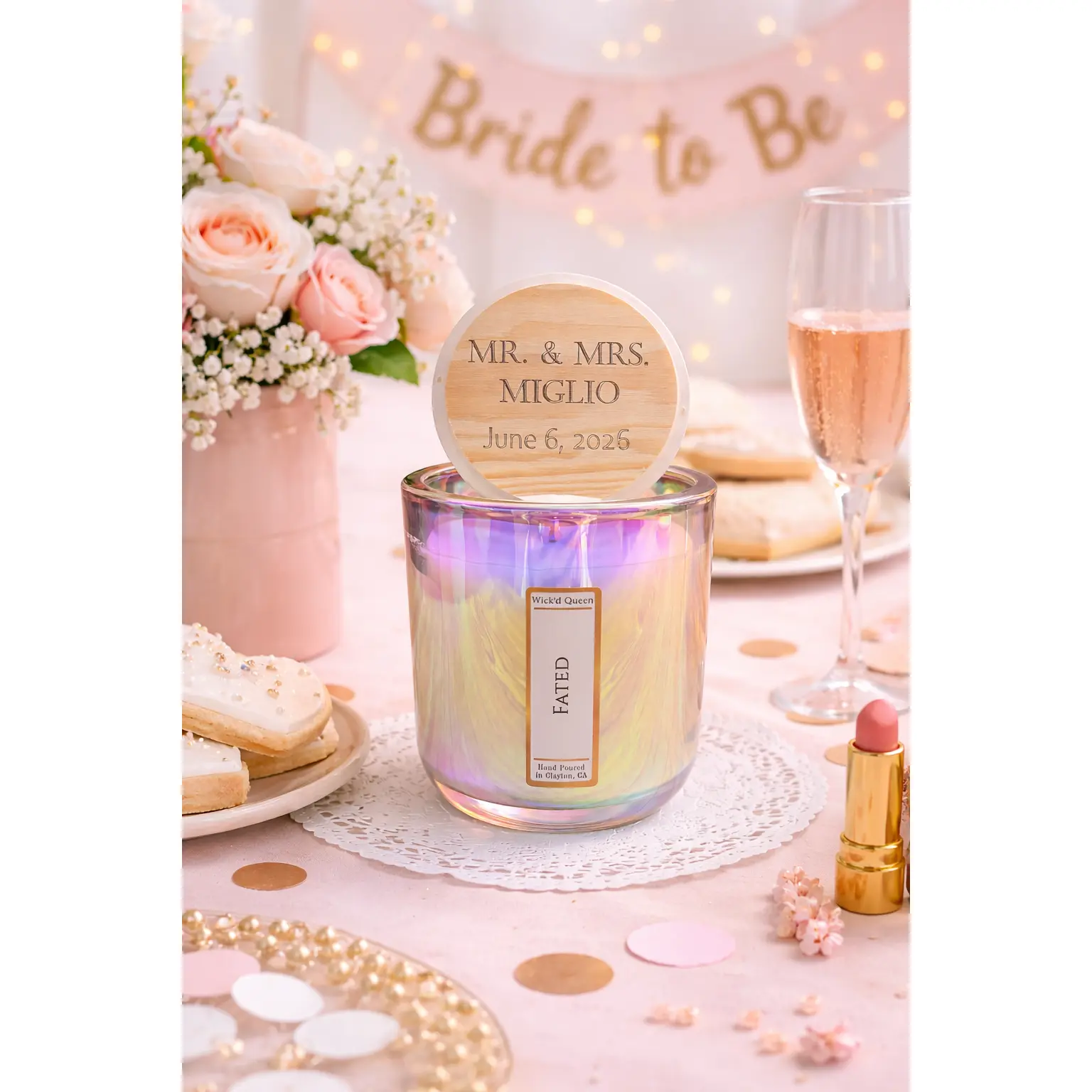 10 oz Personalized Engraved Message Household Candle - Custom Engrave Vessel, Home Supplies Decor