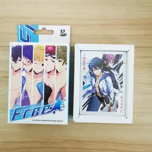 54Pcs Cards Anime Poker Toy Free! Nanase Haruka Tachibana Makoto Cosplay Board Game Cards Hardcover Gift With Box