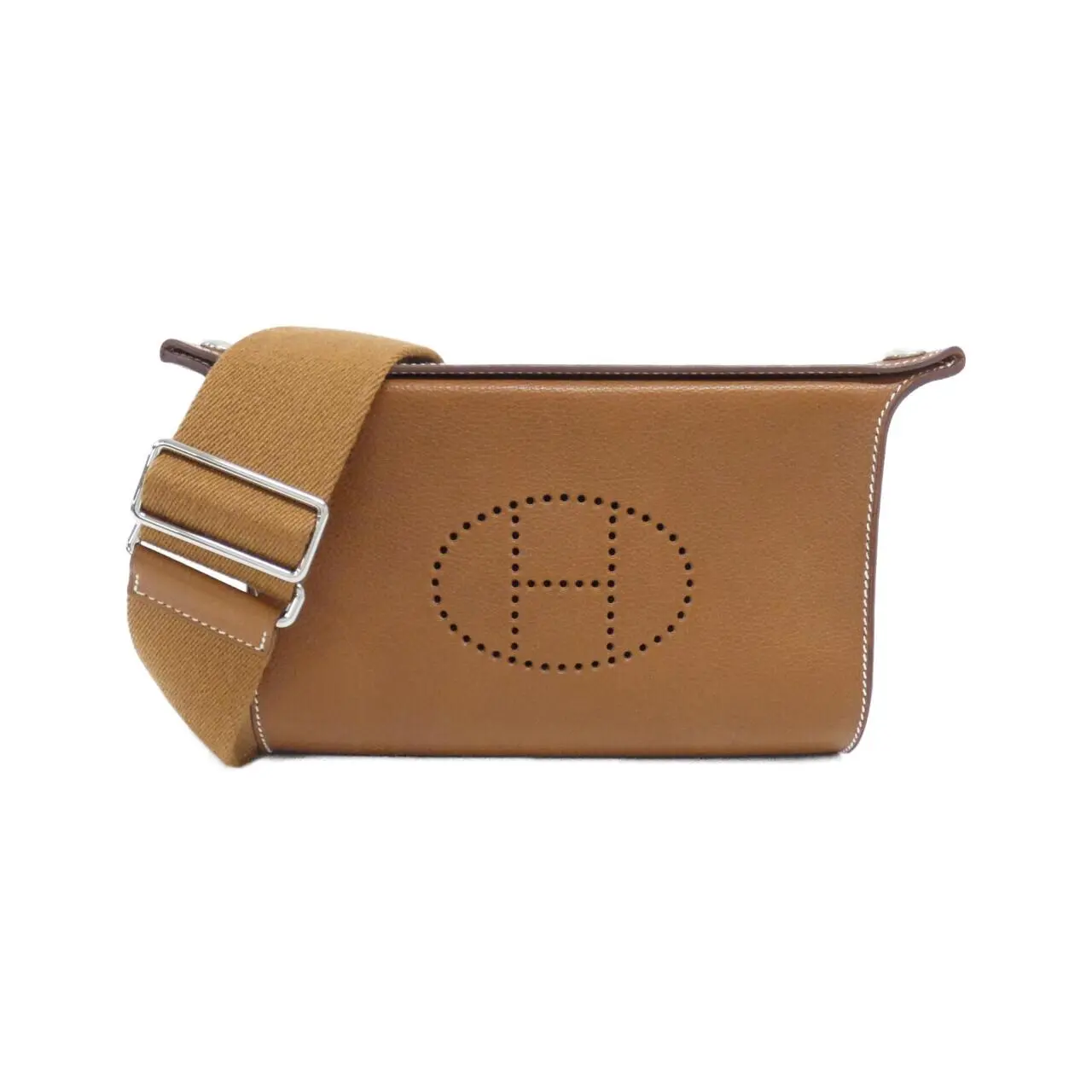 Pre-owned HERMÈS Calfskin Shoulder Bags Hermes Vid Pouchette BARENIA FAUBOURG shoulder bag