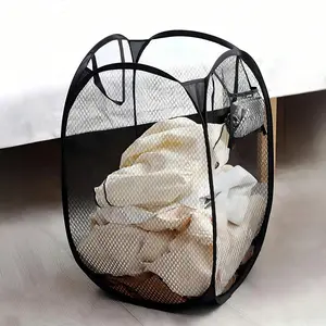Foldable Toy Storage Box, Plush Toy Organizer Basket, Breathable Laundry Hamper, Laundry Room Organiser, Large Handle Pop-Up Basket, Collapsible Storage Baskets, Bathroom Storage, Back-To-School Essential