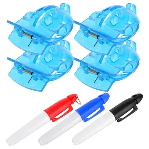 Golf Ball Line Alignment Tool Set, 4-Piece Golf Line Template, 3 Color Markers, Precision Putting Guide, Golf Training Accessories