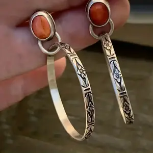 🔥 "✨Boho Turquoise Hoop Earrings✨ Vintage Spring Party Jewelry 2025 | St. Patrick's Day Ready🍀 Women's Gift for Girlfriend/Wife/BFF💋 TikTok Viral #BohoLuxury"