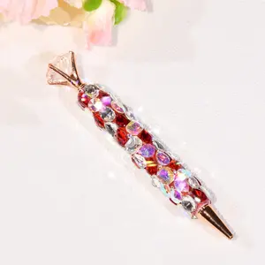 Luxury Diamond Encrusted Glass Crystal Ballpoint Pen Elegant Twist Mechanism, Medium Point, Plastic Body, Ideal for Office, Perfect Back To School,Mother’s Day Gifts