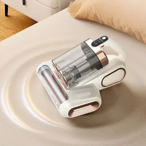 Cordless UV-C Sanitizing Vacuum 149℉ Hot Air & LED Display, High-Speed Motor with 16Kpa Powerful Suction, Double-Cup Handheld Vacuum with High-Efficiency Filter, Mattress Dust Mite Vacuum Cleaner, for Mattress, Bed, Sofa Cushions