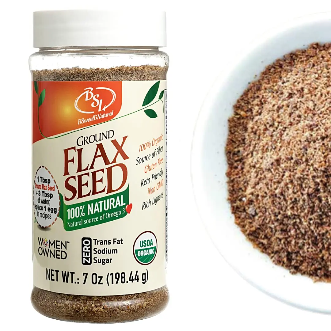 Organic Ground Flax Seed | High Fiber Omega-3 Superfood | Keto & Vegan | Gluten Free Non-GMO