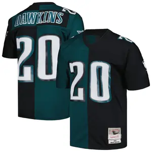 Brian Dawkins #20 Midnight Green Black Split Legacy Football Jersey for Men Philadelphia Inspired Retro Game Day Fan Shirt Adult Sizes