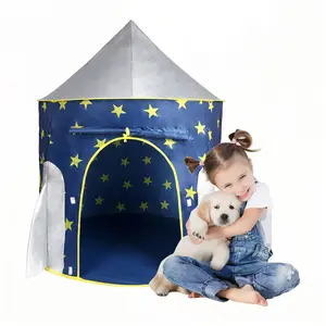 Kids Rocket Spaceship Tent - Foldable Play Tent, Ideal Playhouse for Toddlers | Perfect Gift for Kids, Fun for Indoor & Outdoor, Space Theme