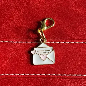 Sending Loving Letter  Envelope Charms Mobile Dust Plug Backpack Pull Tag Interchangeable