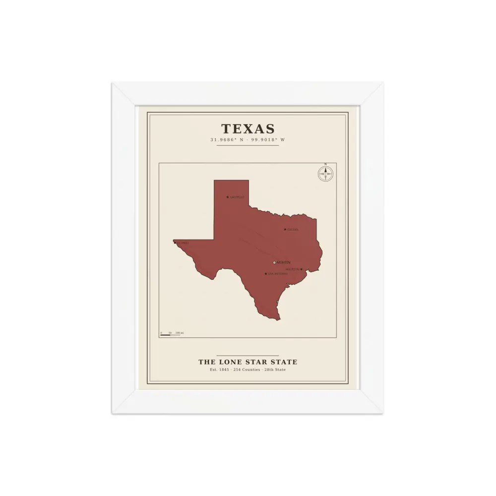 Framed photo paper poster